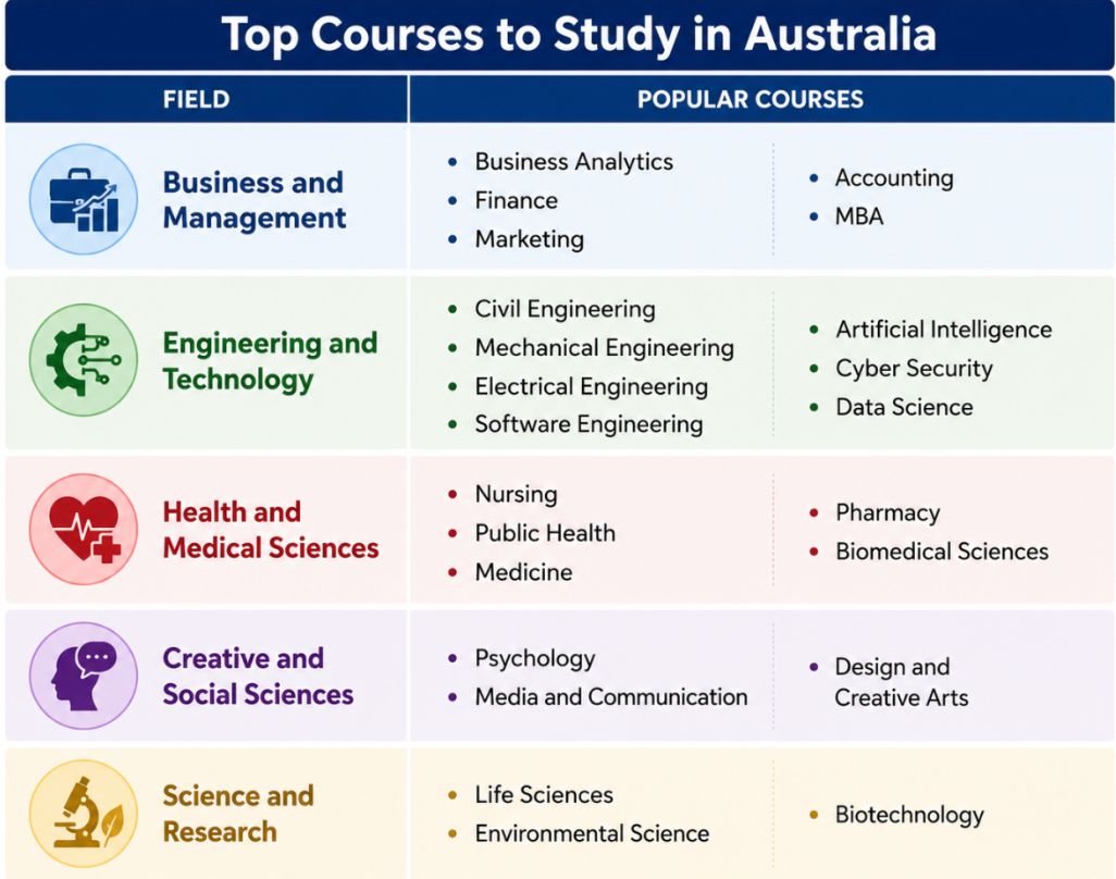 courses study in australia