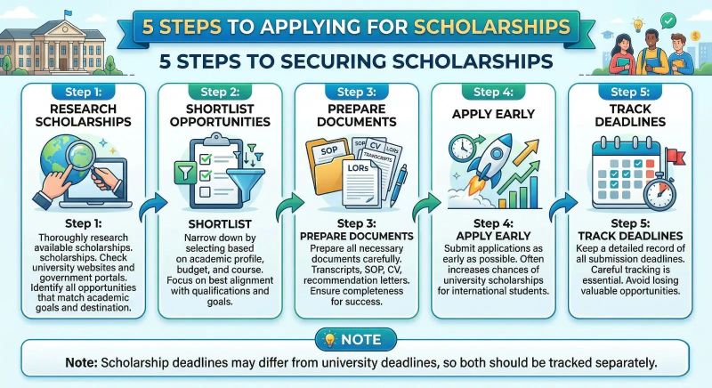 Steps to apply for scholarship | Global Reach
